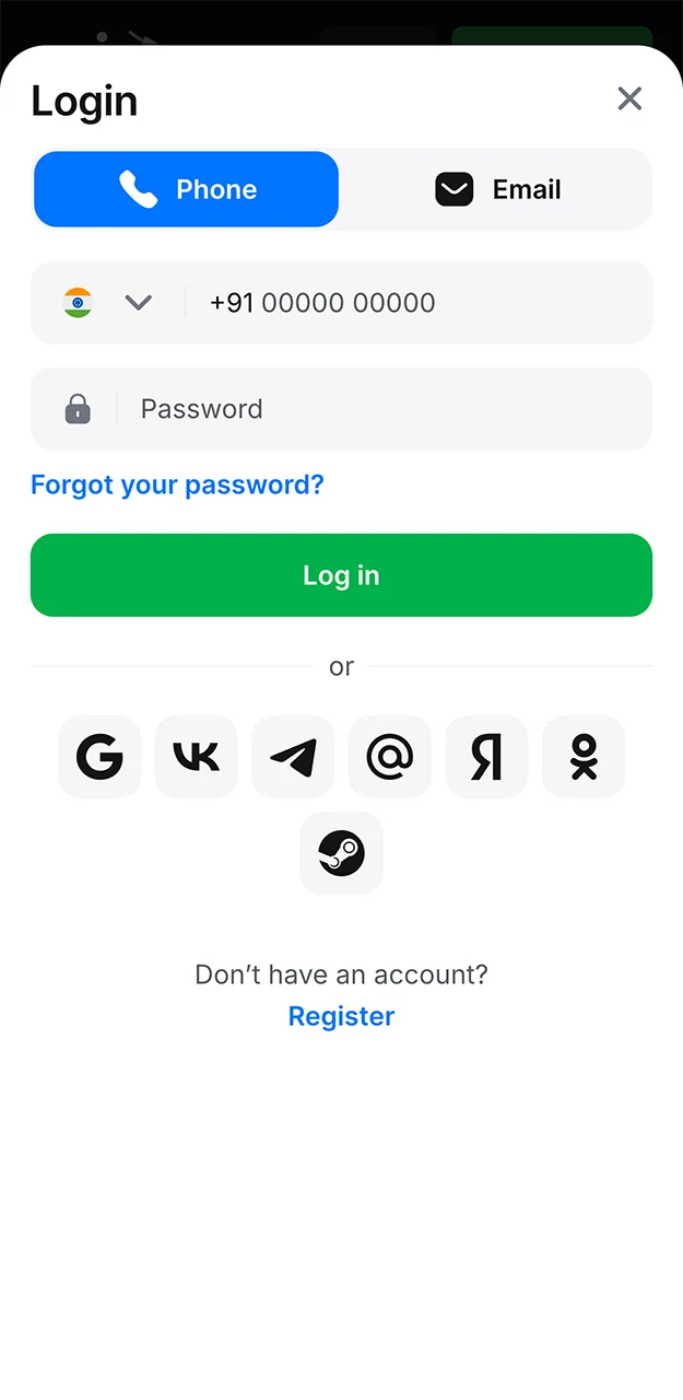 Log in to your 1win account and go to the Lucky Jet game.
